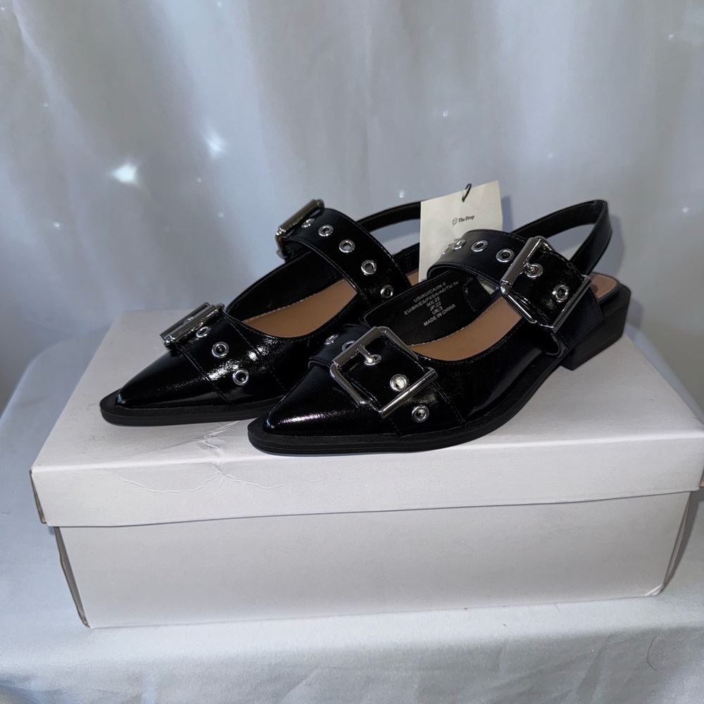 Elegant Black Slingback Loafers